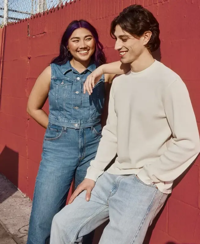 Men's Waffle Knit Thermal Long Sleeve T-Shirt - Stripe Navy - 6