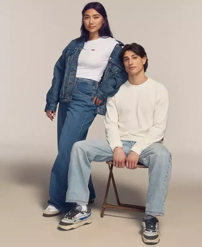 Men's Waffle Knit Thermal Long Sleeve T-Shirt - Stripe Navy - 7