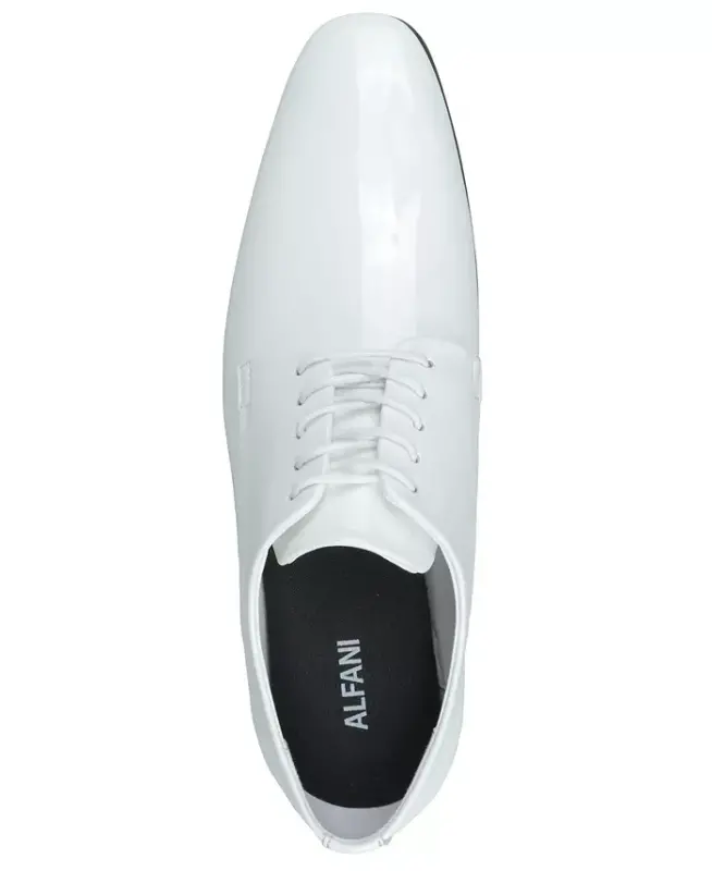 Men's Walkerr Lace-Up Dress Shoes, Exclusively at Modazone - White Linen - 4