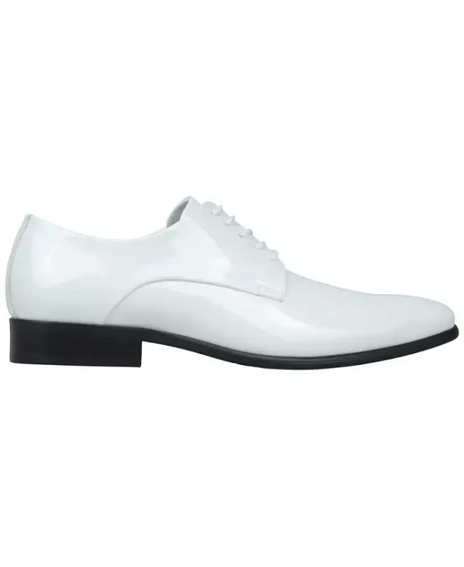 Men's Walkerr Lace-Up Dress Shoes, Exclusively at Modazone - White Linen - 4