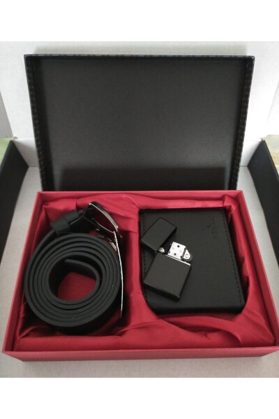 Men's Wallet Belt Lighter Set Valentine's Day Gift Birthday Gift - GENEL MARKALAR