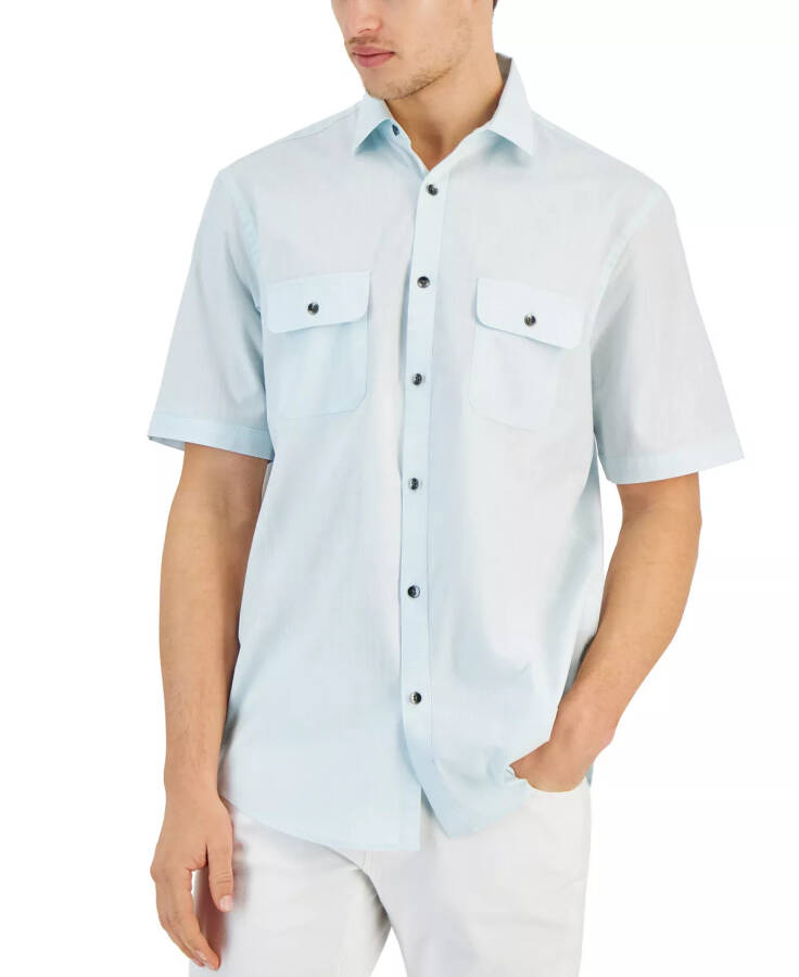 Men's Warren Shirt, Created for Modazone Aqua Haze - 1