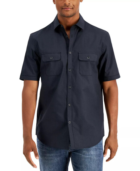 Men's Warren Shirt, Created for Modazone Deep Black - 1