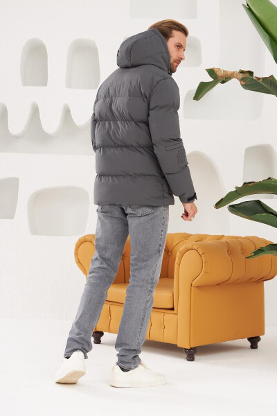 Men's Water and Windproof Sports Inflatable Jacket Anthracite - DANGER