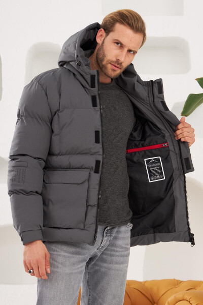 Men's Water and Windproof Sports Inflatable Jacket Anthracite - DANGER (1)