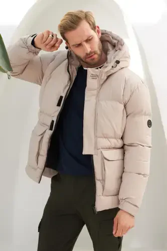 Men's Water and Windproof Sports Padded Jacket Stone-Stone - DANGER (1)