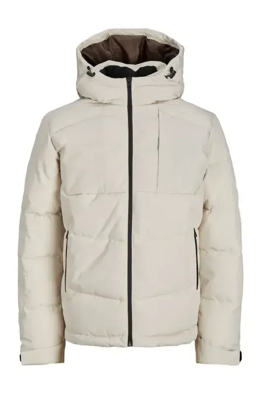 Men's Water-Resistant Hooded Puffer Jacket - Otis-Moonbeam - 3