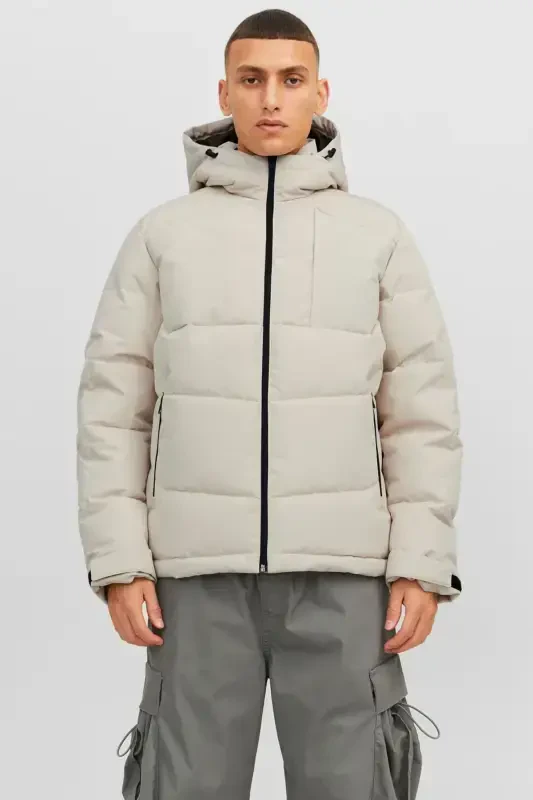 Men's Water-Resistant Hooded Puffer Jacket - Otis-Moonbeam - 6