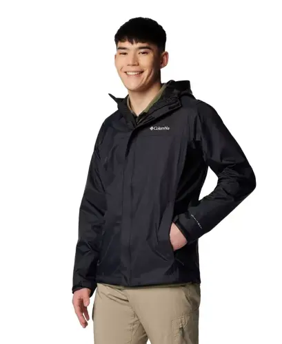 Men's Watertight II Water-Resistant Rain Jacket - Black - 1