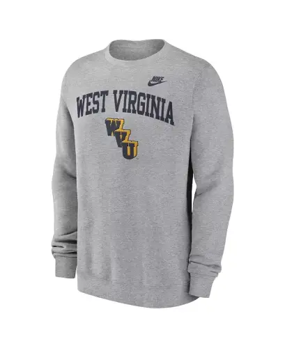 Men's West Virginia Mountaineers Legacy Classic Tackle Twill EmbroideredArch Over Logo Pullover Sweatshirt - 3