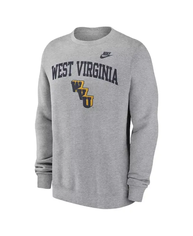 Men's West Virginia Mountaineers Legacy Classic Tackle Twill Kashtado'z Arka ustidagi Logotip Pullover Sviter - 3