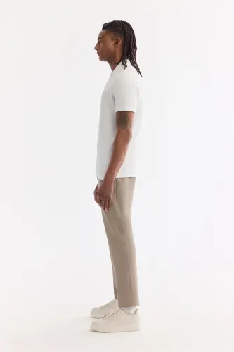 Men's White 100% Cotton Quick Dry Regular Fit Non-Wrinkle Polo Collar T-shirt B001032 - 5