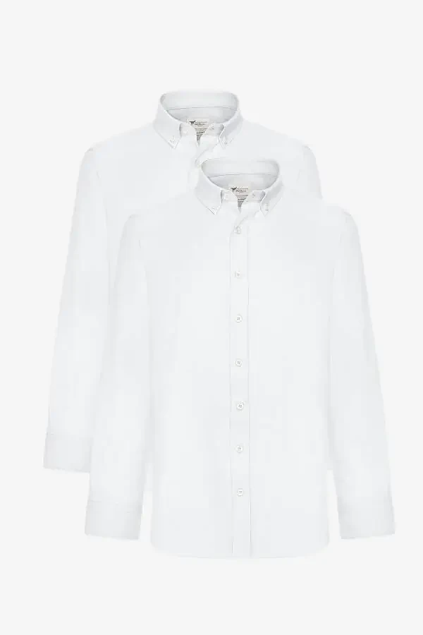 Men's White 2-pack Cotton Oxford Easy Iron - 1