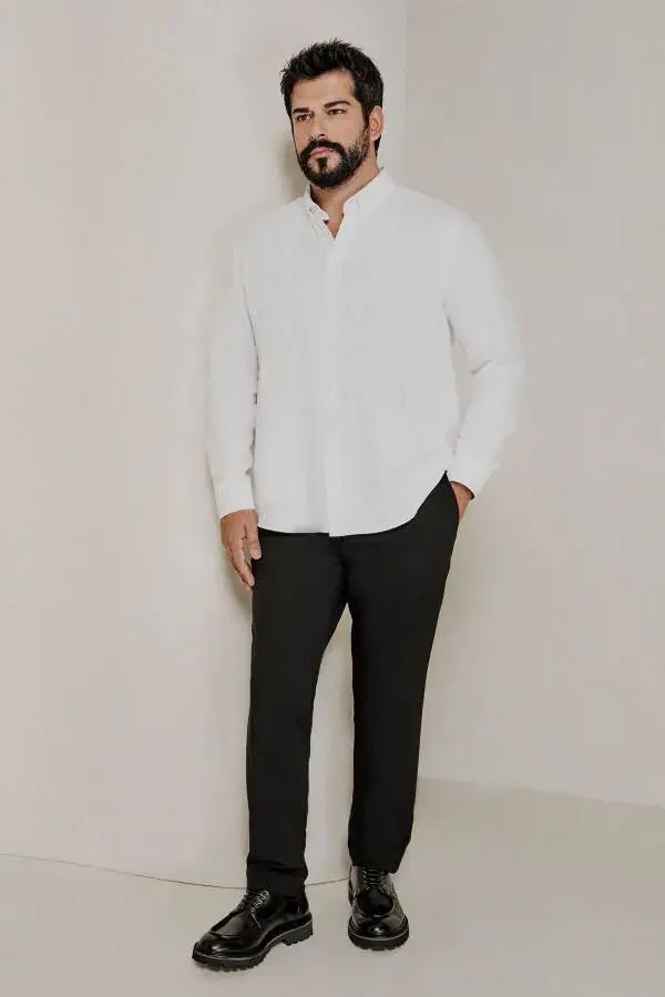 Men's White 2-pack Cotton Oxford Easy Iron - 4