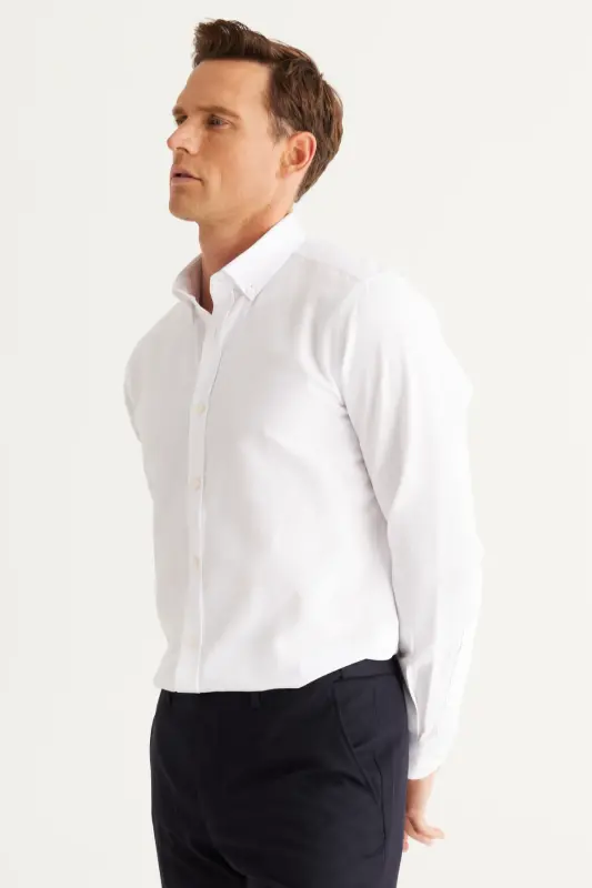 Men's White 2-pack Cotton Oxford Easy Iron - 8