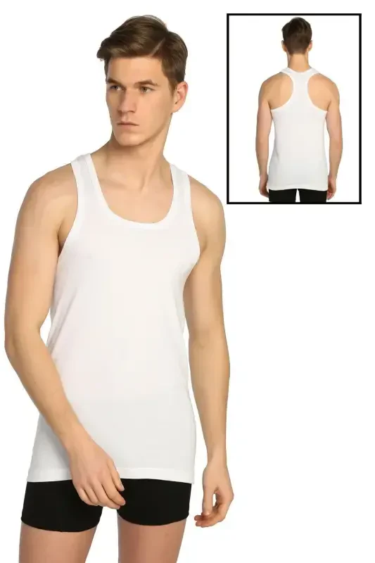 Men's White 2-Pack Ribana Sports Tank Top ELF568T0118CCM2-White - 1