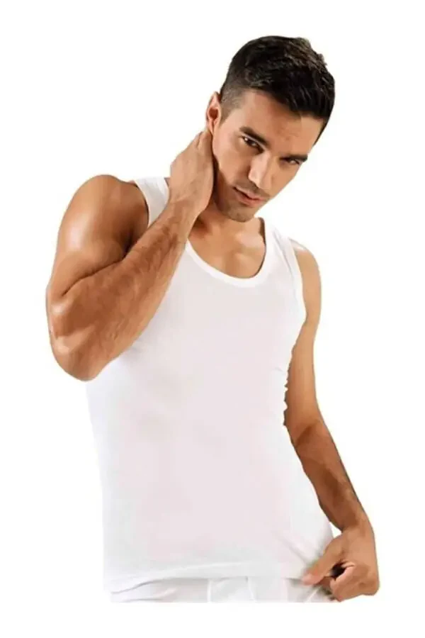 Men's White 3 Pack Classic Undershirts - 1