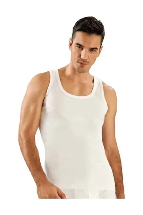 Men's White 3 Pack Classic Undershirts - 2