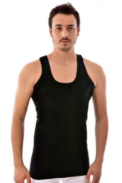 Men's White 6 Pack Cotton Tank Top 666 - 3