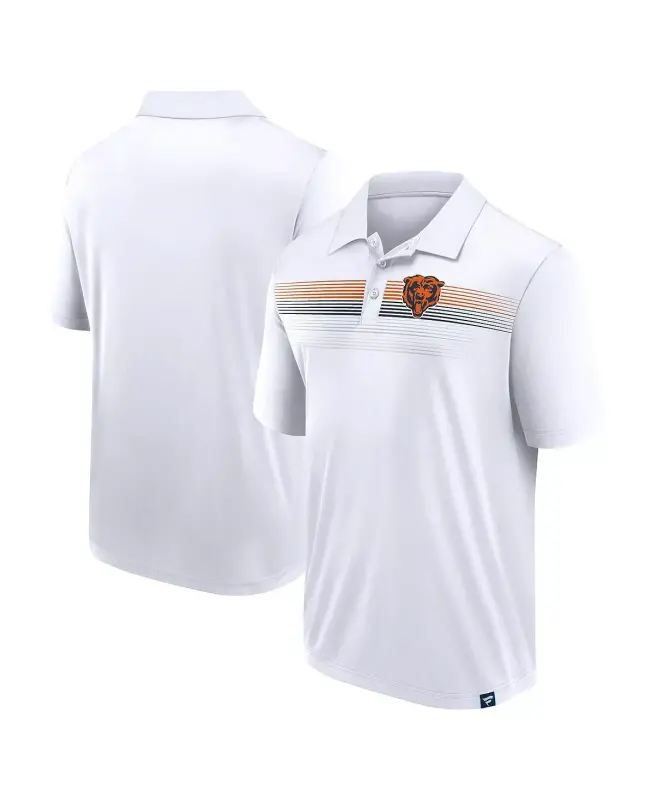 Men's White Chicago Bears Victory For Us Interlock Polo Shirt - FANATICS