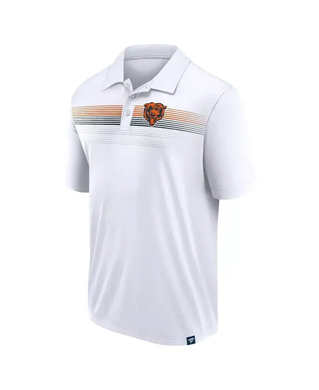 Men's White Chicago Bears Victory For Us Interlock Polo Shirt - 2