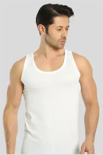 Men's White Crew Neck T-Shirt 3-Pack 100% Cotton - 4