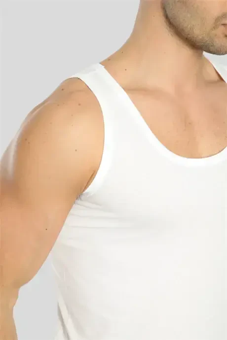 Men's White Crew Neck T-Shirt 3-Pack 100% Cotton - 6