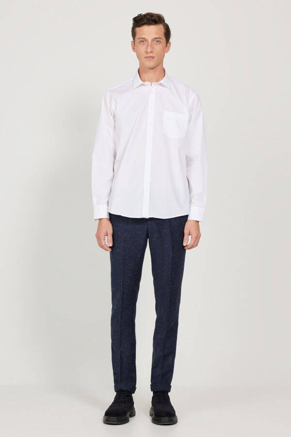 Men's White Easy Iron Comfort Fit Wide - 2