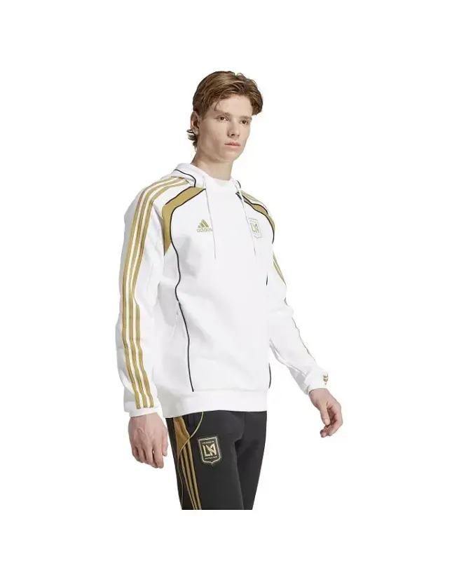 Men's White LAFC 2025 Travel Pullover Hoodie-White - 3