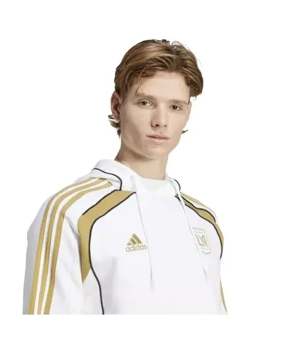 Men's White LAFC 2025 Travel Pullover Hoodie-White - 5