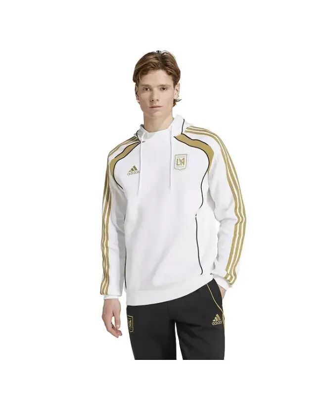 Men's White LAFC 2025 Travel Pullover Hoodie-White - 1