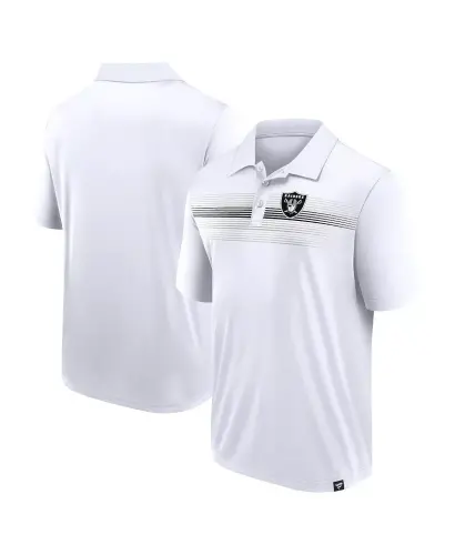 Men's White Las Vegas Raiders Victory For Us Interlock Polo Shirt - 1