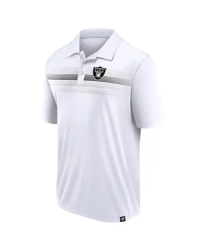 Men's White Las Vegas Raiders Victory For Us Interlock Polo Shirt - 2