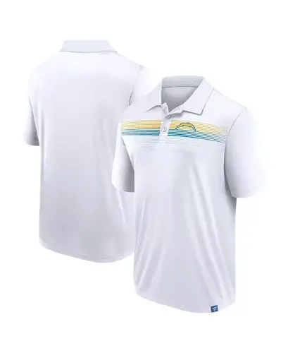 Men's White Los Angeles Chargers Victory For Us Interlock Polo Shirt - 1