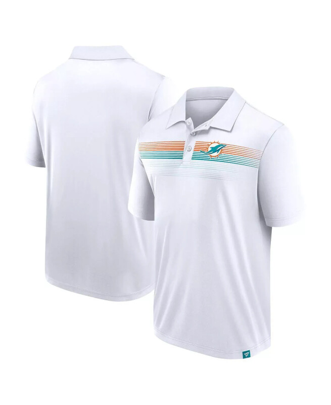 Men's White Miami Dolphins Victory For Us Interlock Polo Shirt - 1