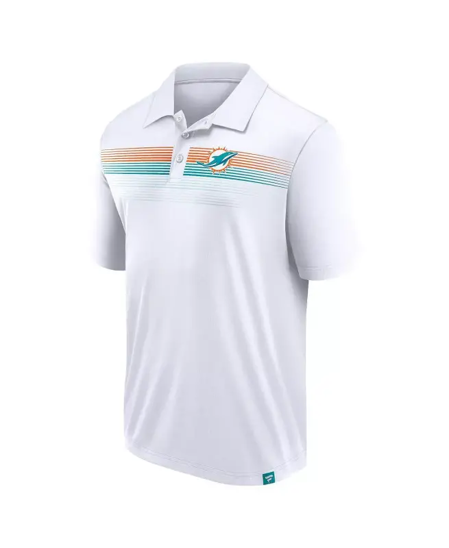 Men's White Miami Dolphins Victory For Us Interlock Polo Shirt - 3