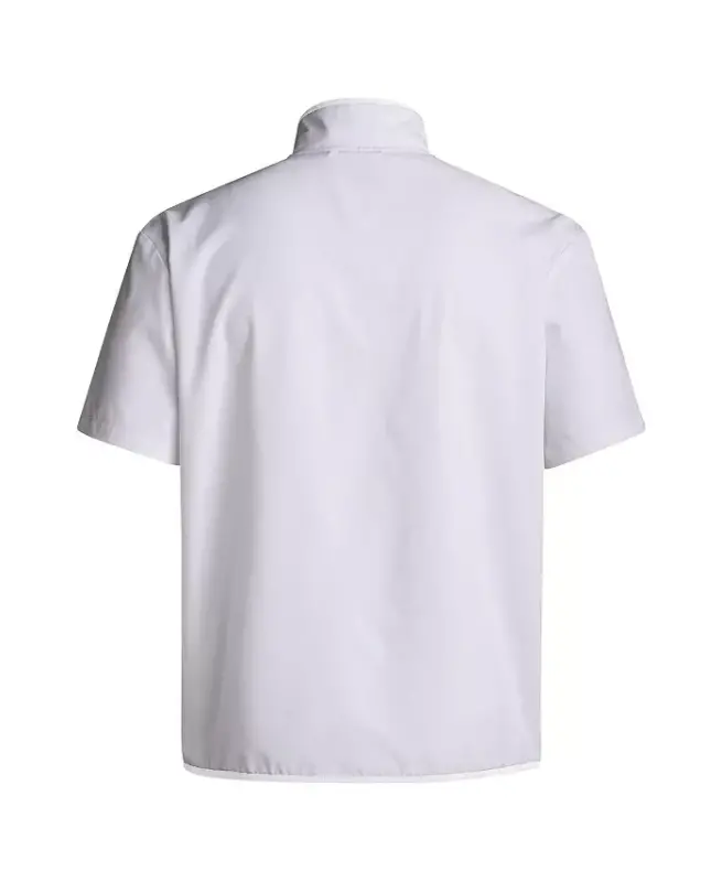 Men's White Nebraska Huskers Coaches Sideline Half-Zip Short Sleeve Jacket-White - 2