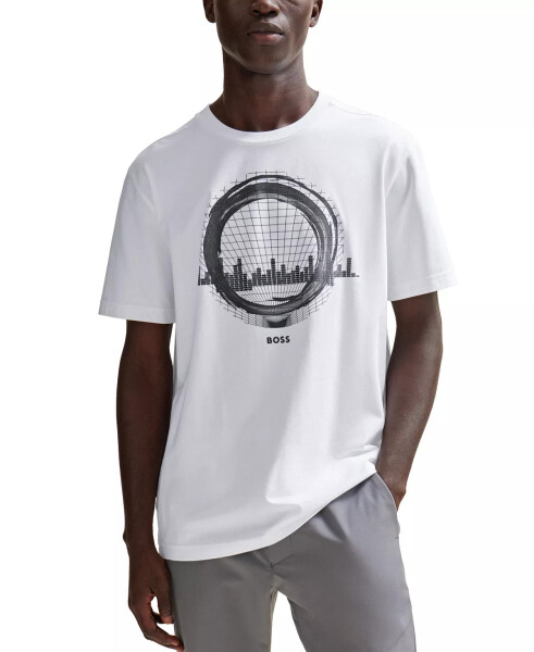 Men's White Regular-Fit T-shirt - 1