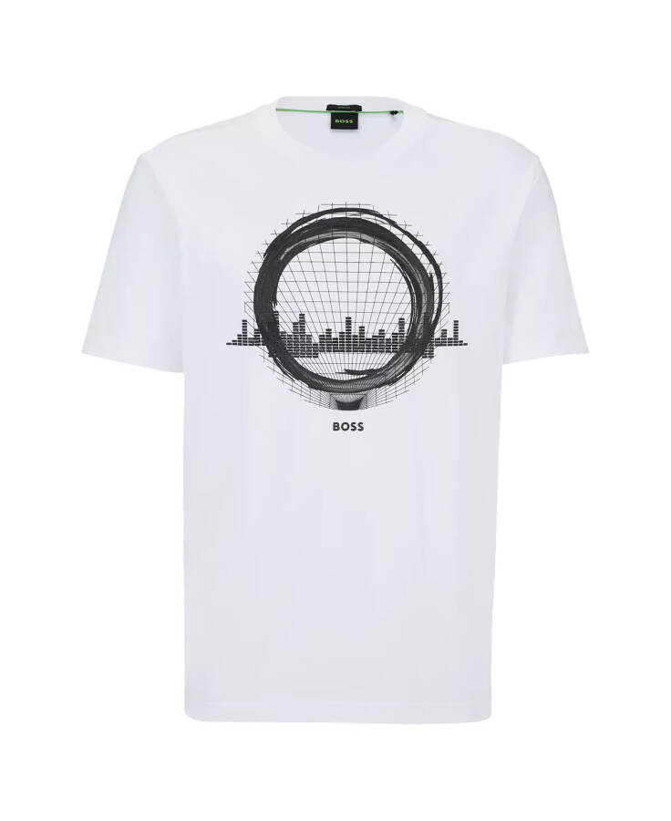 Men's White Regular-Fit T-shirt - 3