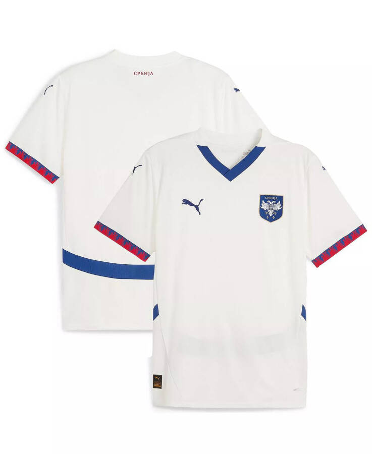 Men's White Serbia National Team 2024 Away Replica Jersey White - 1