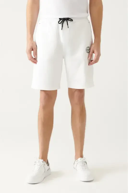 Men's White Side Pocket Printed Shorts A31Y3630 - 2