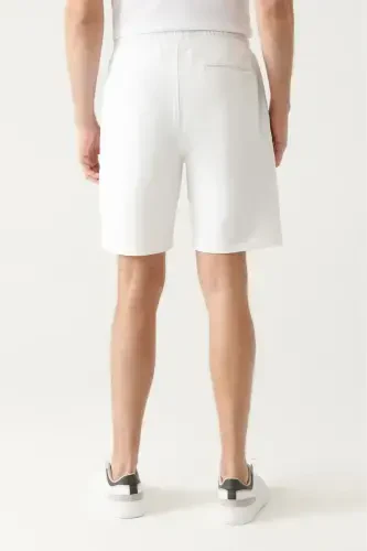 Men's White Side Pocket Printed Shorts A31Y3630 - 4