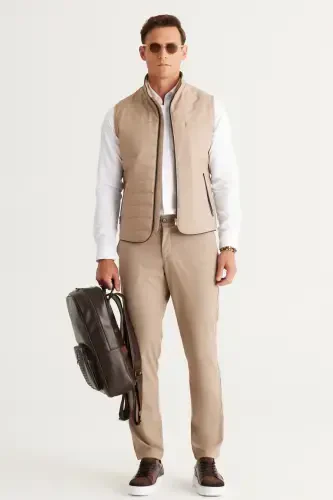 Men's White Slim Fit Oxford Button-Down Collar Armored Cotton Shirt - 4