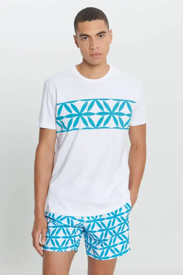 Men's White Standard Fit Regular Cut 100% Cotton B - 1