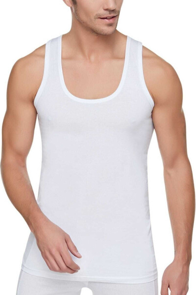 Men's White Tank Top 3 Pack - 2