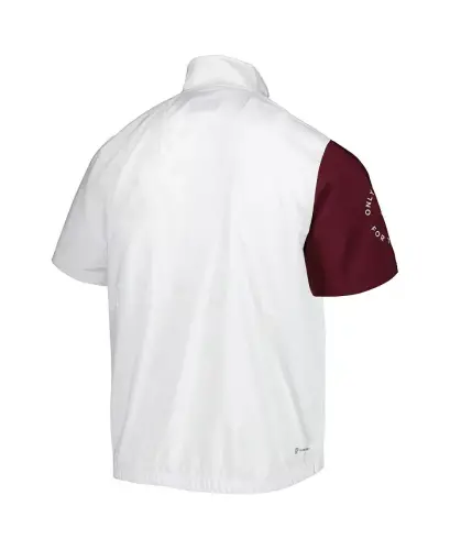 Men's White Texas A&M Aggies M STM AEROREADY Quarter-Zip Kurtka - Oq - 3