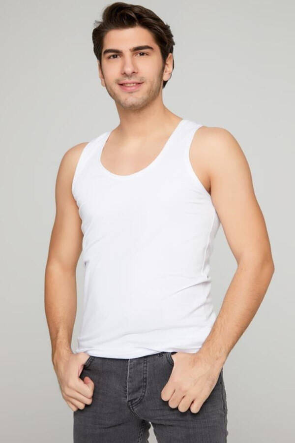 Men's White Undershirt 100% Cotton 7 Pack - 13