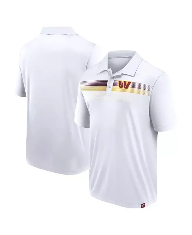 Men's White Washington Commanders Victory For Us Interlock Polo Shirt - FANATICS