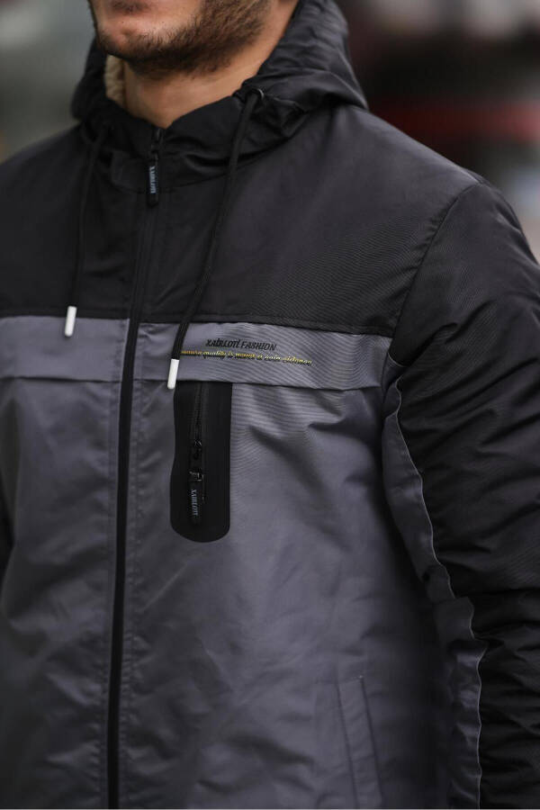 Men's winter jacket with fur lining, waterproof and windproof. - 4