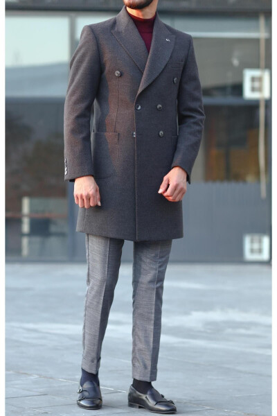 Men's winter wool coat - 1